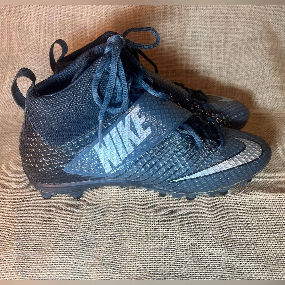 Nike Lunar beast strike pro D football cleats Black and Gray Athletic Shoes